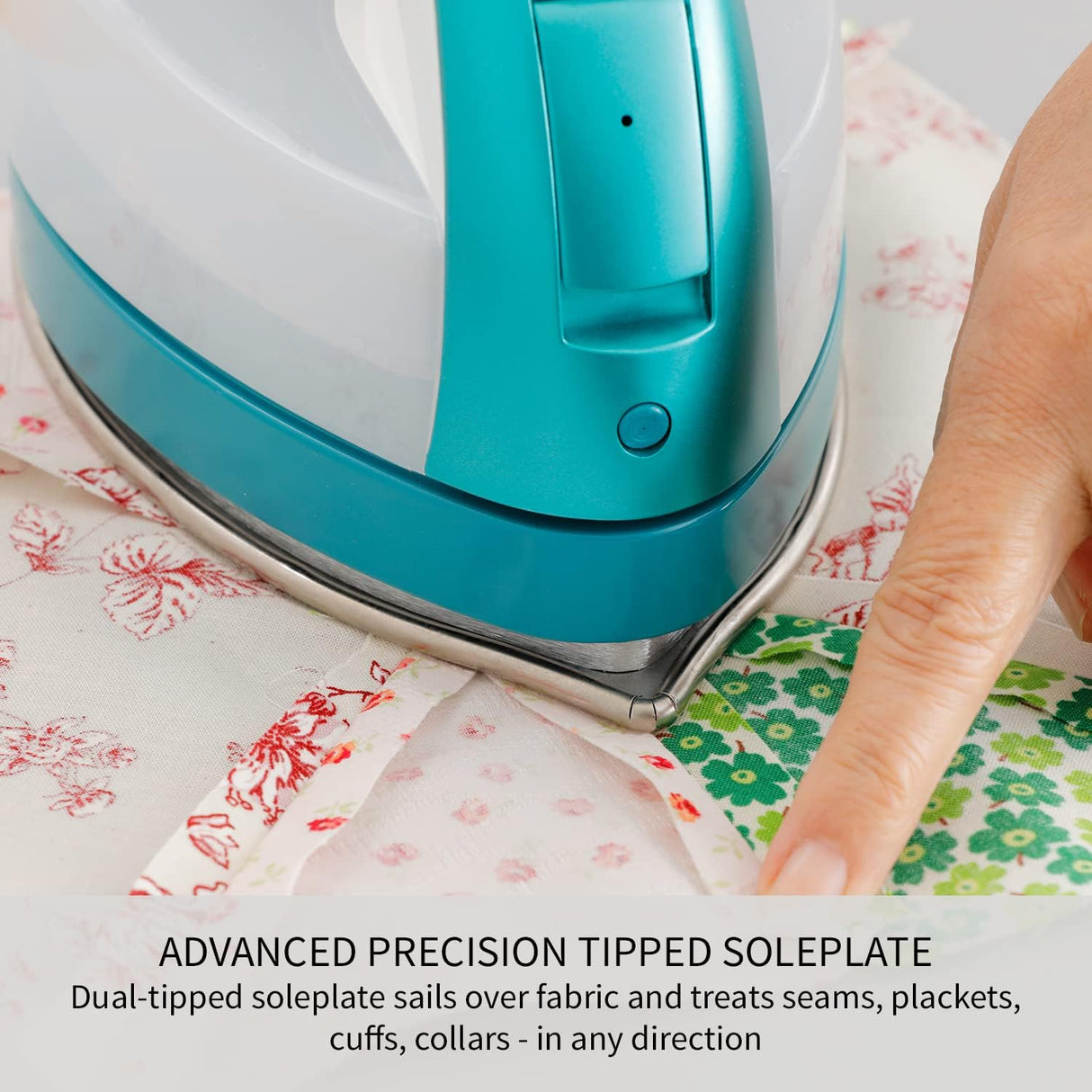 Panasonic Cordless Iron: 360-Quick, cordless, nickel-coated stainless steel soleplate, with vertical steam, 1500W, blue & white | NI-QL1000