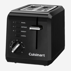 Cuisinart Toaster: 2-slice, bagel, reheat, defrost, 7 browning levels, black | CPT-122BKC