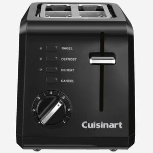 Cuisinart Toaster: 2-slice, bagel, reheat, defrost, 7 browning levels, black | CPT-122BKC