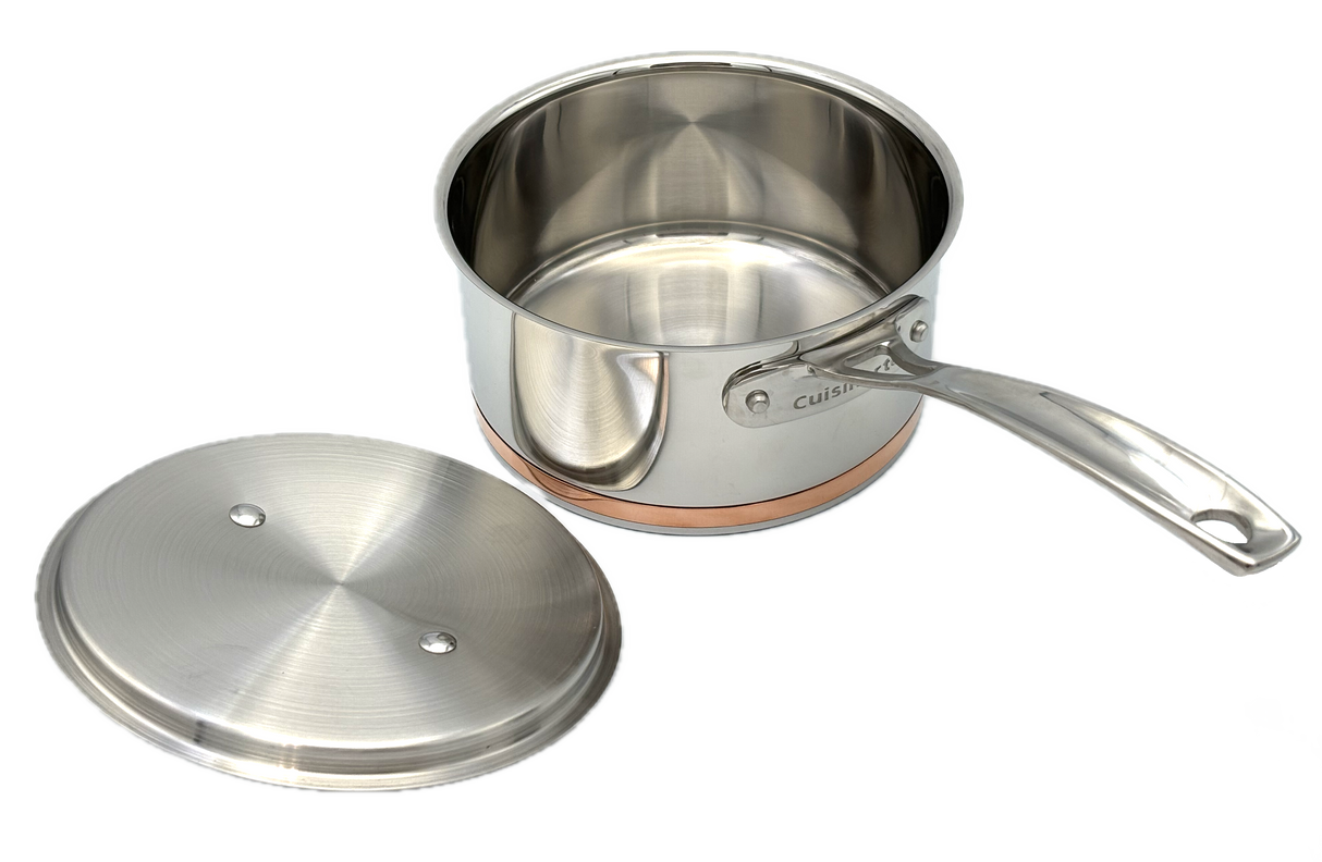Cuisinart | 89FB19-18C | Five-ply Sauce Pan with Copper Band: 2-quart with Stainless Steel Lid
