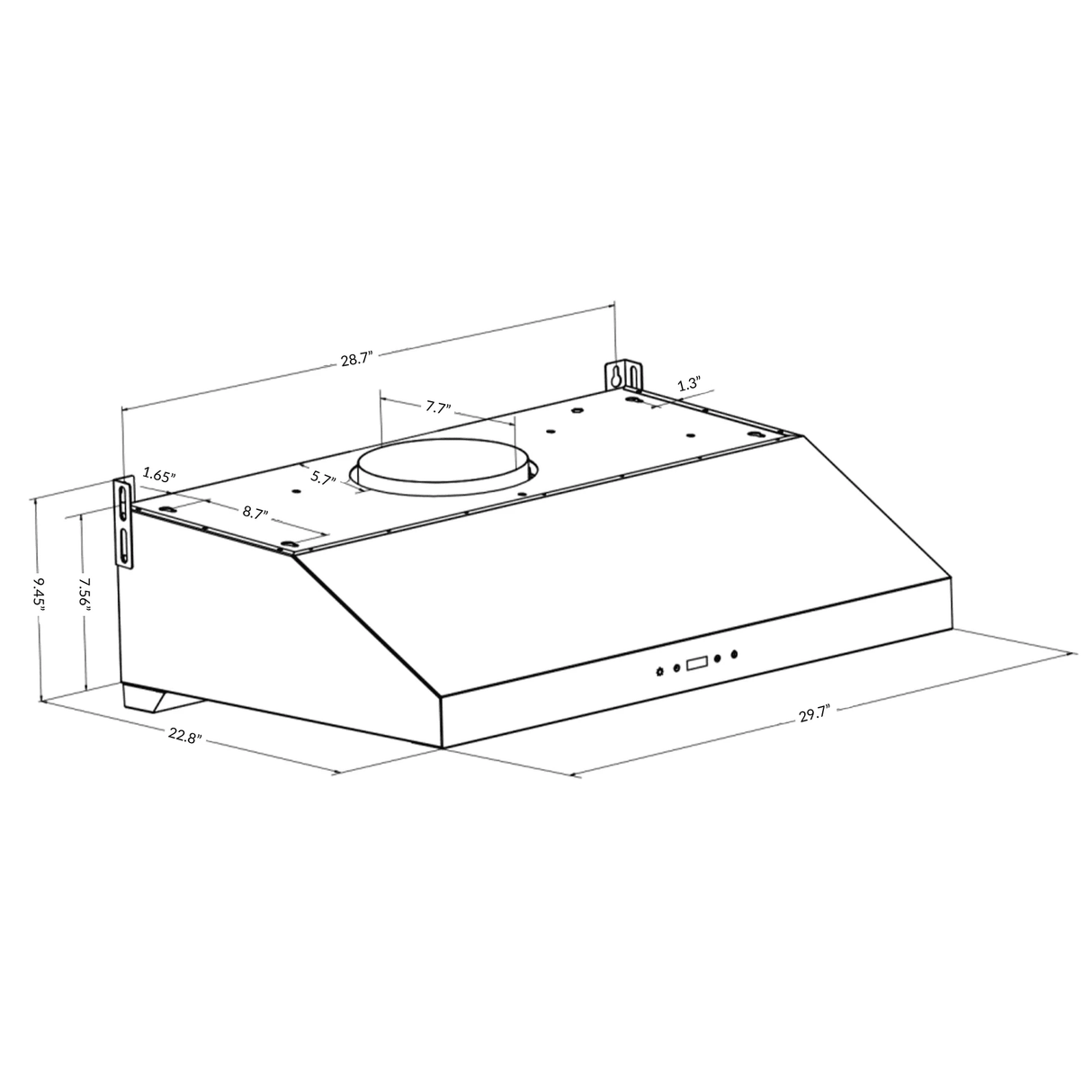 Sakura Kitchen Rangehood: 30'' wide, with baffle filter, polished s/s, dual DC motor, touch screen | R3311-30HS