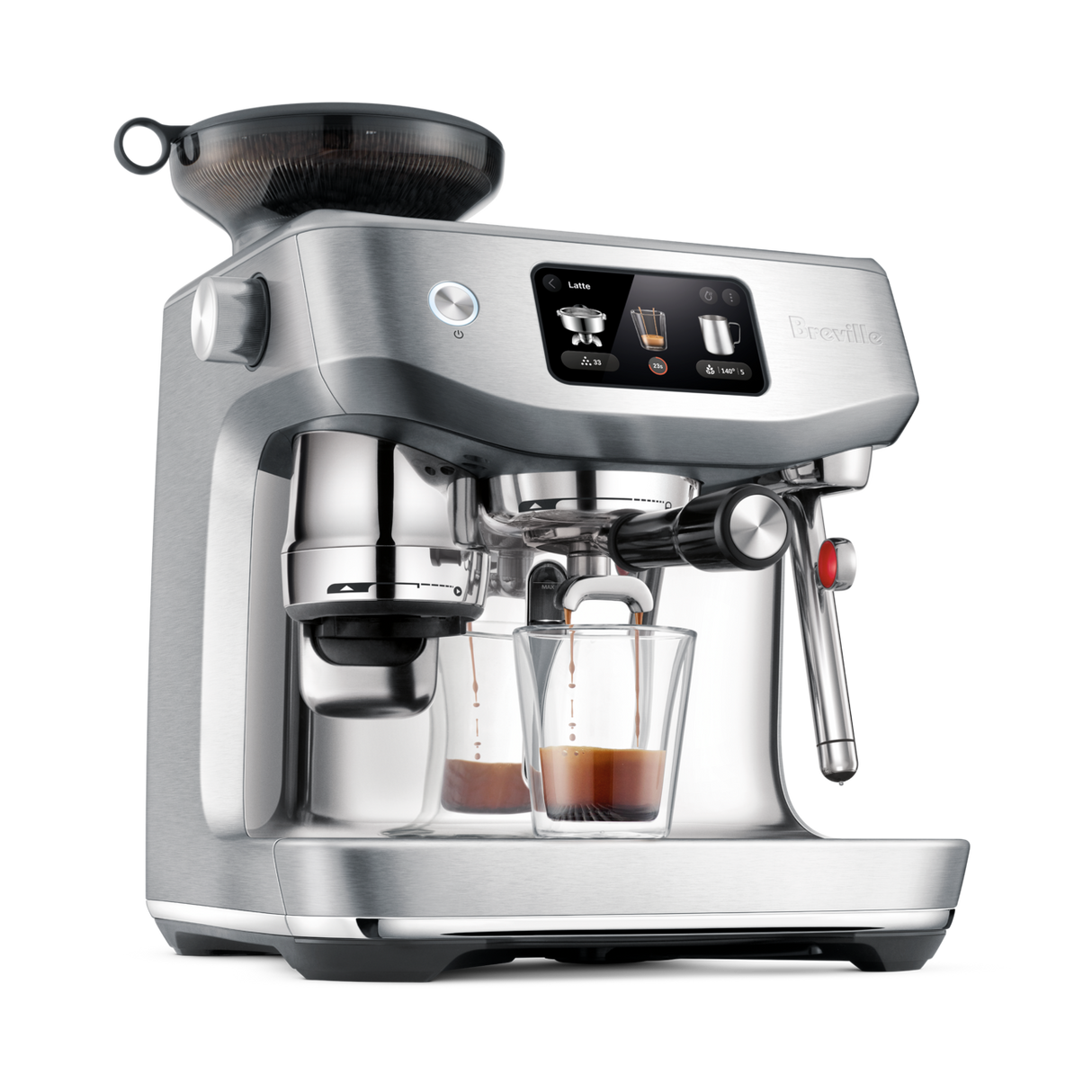 Breville | BES985BSS | The ORACLE® JET Espresso Maker: Touch Screen, ThermoJet®, Auto MilQ™, Brushed Stainless Steel