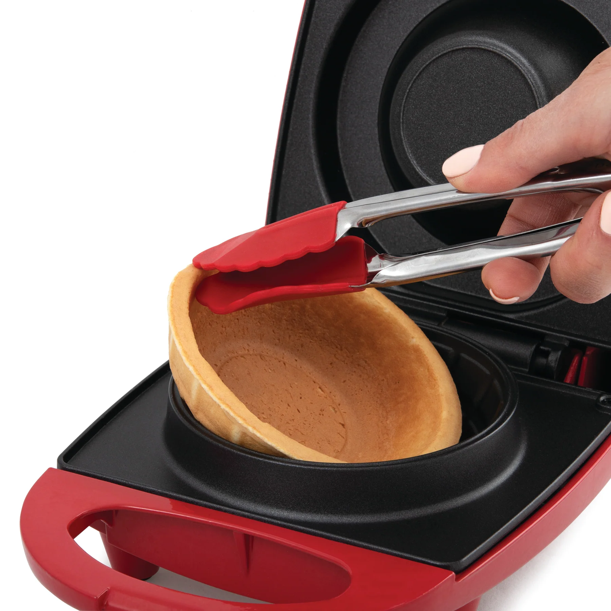 Salton Waffle Bowl Maker: 520W, red | WM-1907