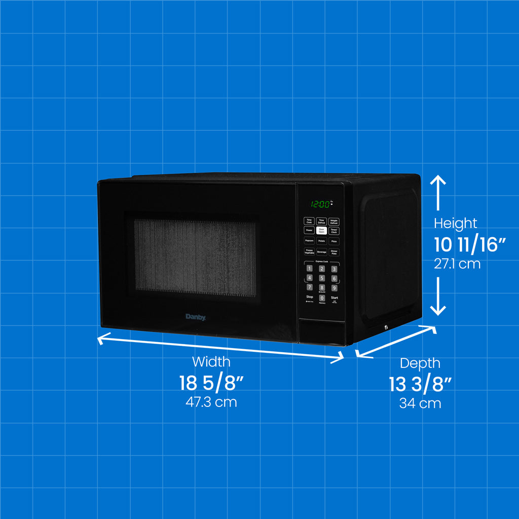Danby Microwave Oven: 0.9 cu.ft, 900W, black | DBMW0921BBB