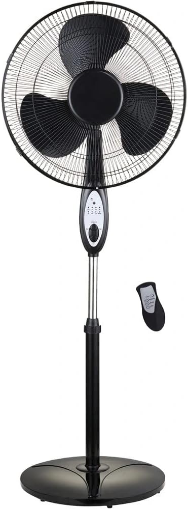 Optimus Stand Fan | F-1872BK | 18'' oscillating, 3-speeds, timer, remote control, black
