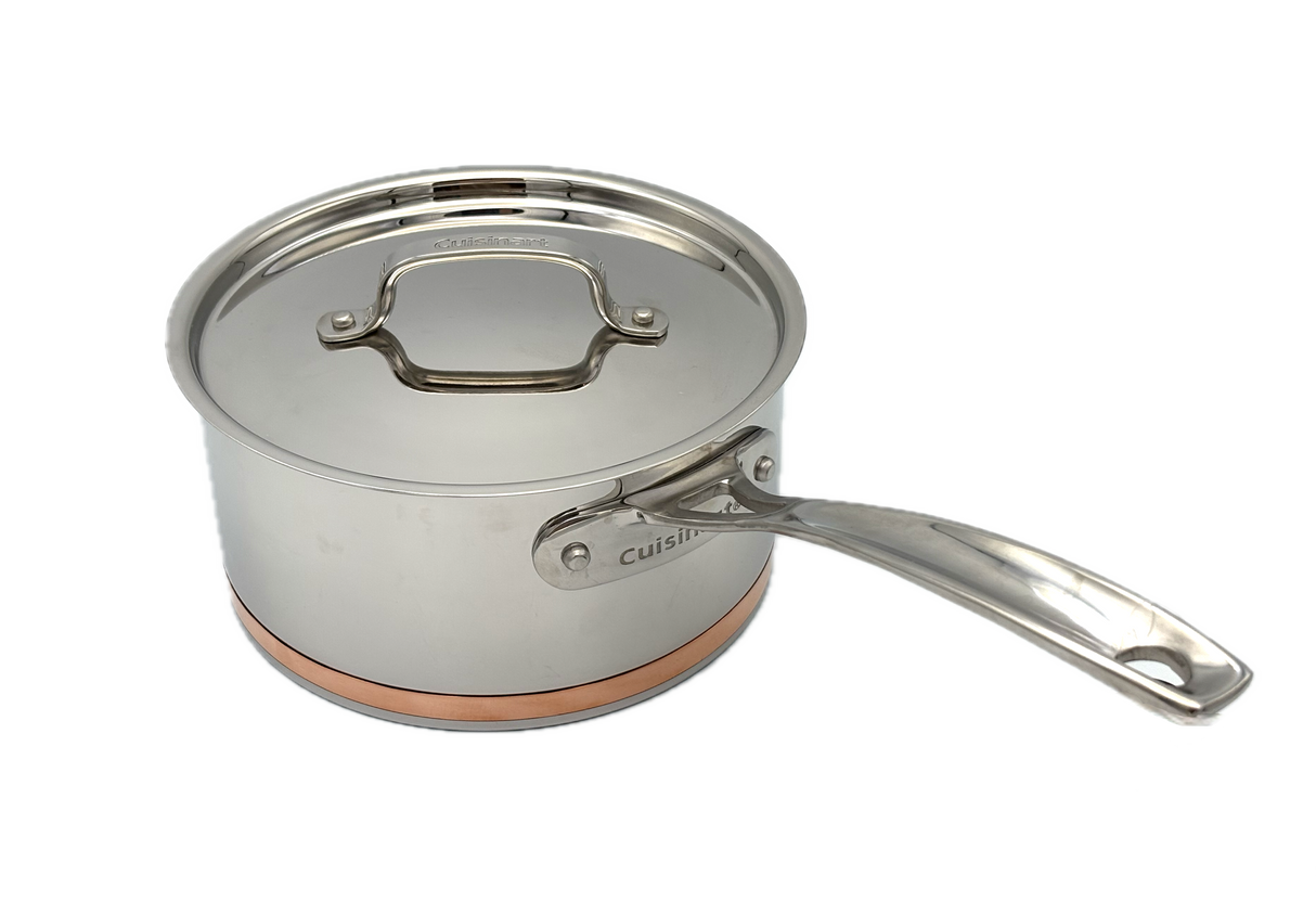 Cuisinart | 89FB19-18C | Five-ply Sauce Pan with Copper Band: 2-quart with Stainless Steel Lid