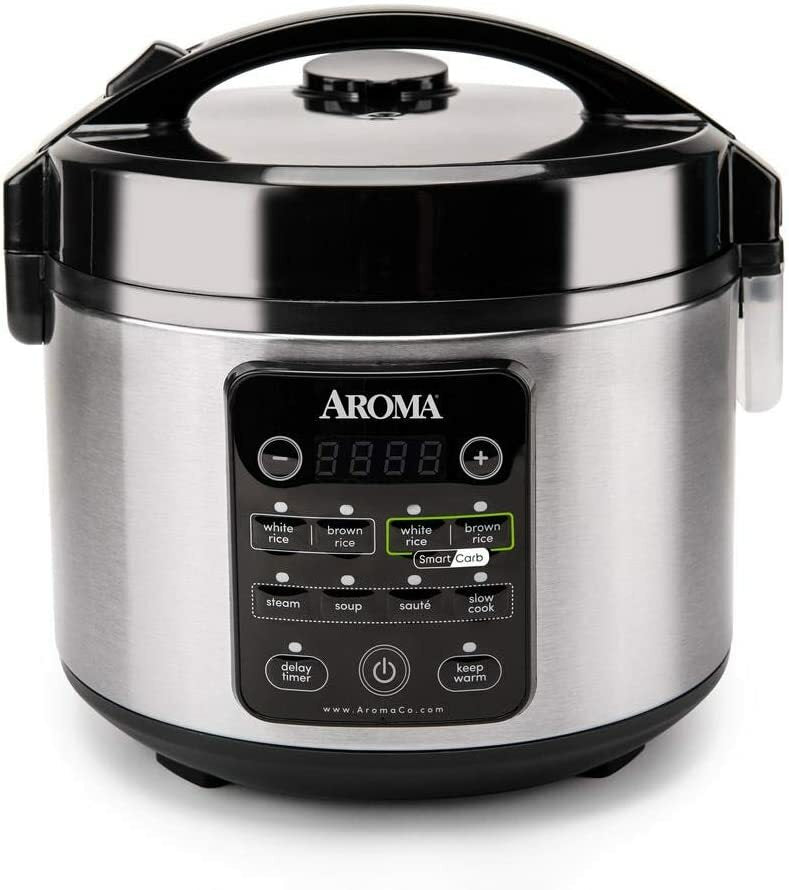 Aroma ARC-1126SBL SmartCarb Rice Cooker: 6 cup, multi-function