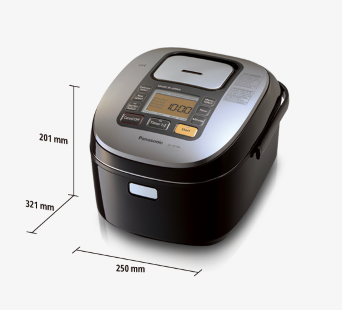 Panasonic Rice Cooker |SRHZ106K| 5.5-cup, multi-function with Induction Heating & 7-layer inner pot