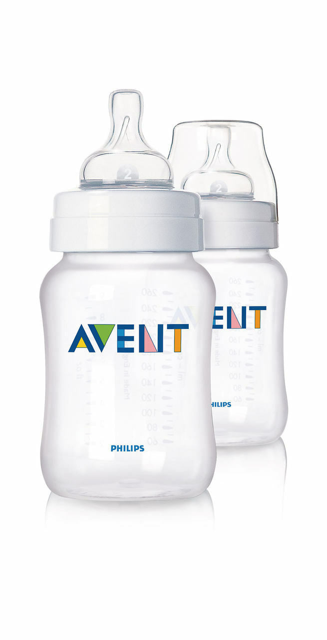 Philips AVENT Baby Bottles |SCF683| (2-pack) 9oz, BPA-Free, reuseable