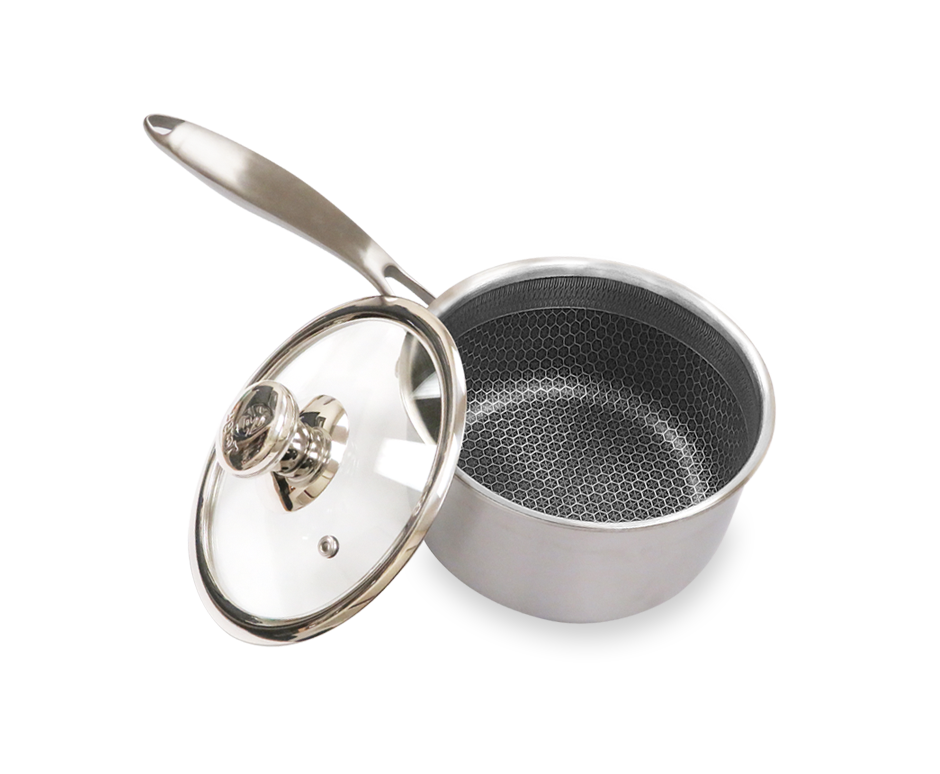 Targu Hybrid Sauce Pan: 16cm with glass lid | BC-HW16SPG