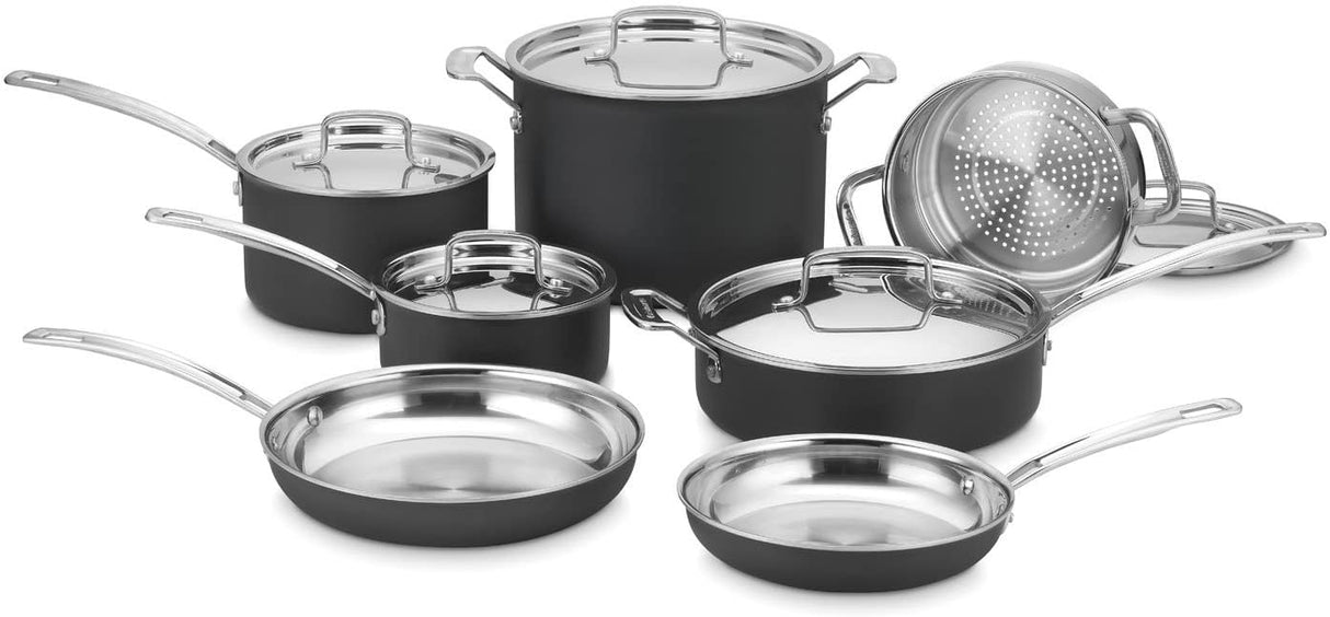 Cuisinart Multi-Clad Unlimited 12-piece Cookware Set: hard anodized | MCU-12N