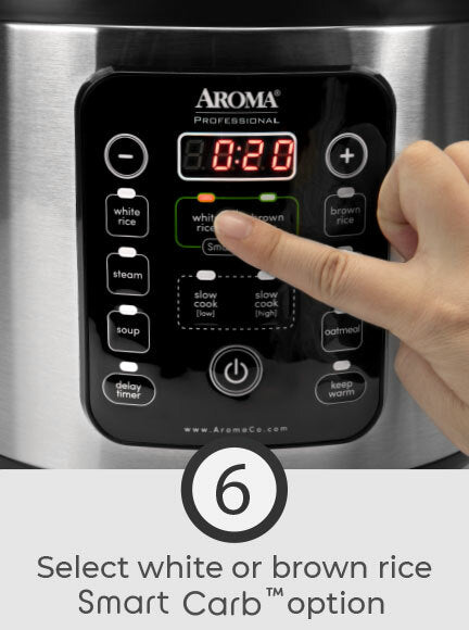 Aroma ARC-1120SBL SmartCarb Rice Cooker: 10 cup, multi-function