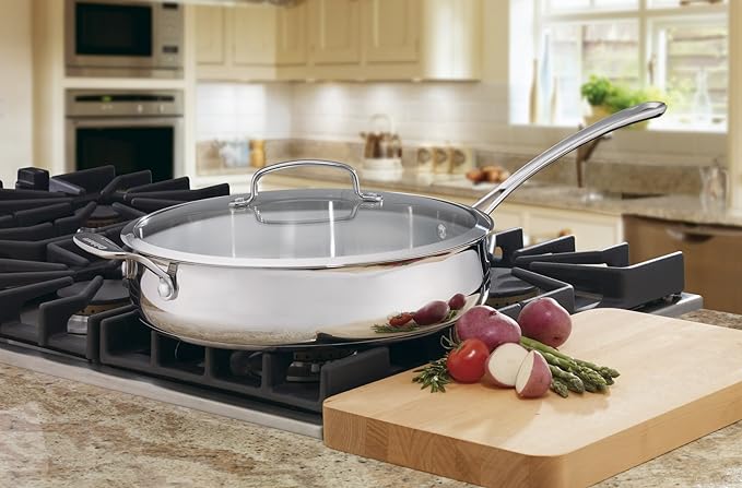 Cuisinart S/S Saute Pan 5qt w/helpr hdl, Countour | 433-30H