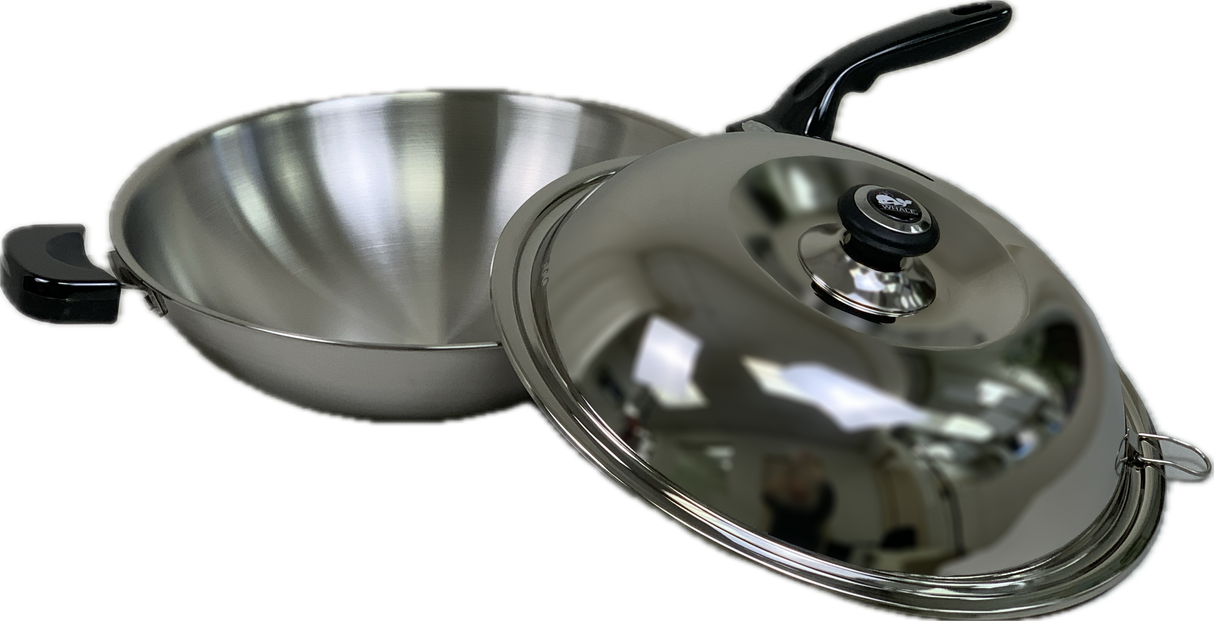 Whale | WW-33F | 5-layer Stainless Steel Wok: 33cm