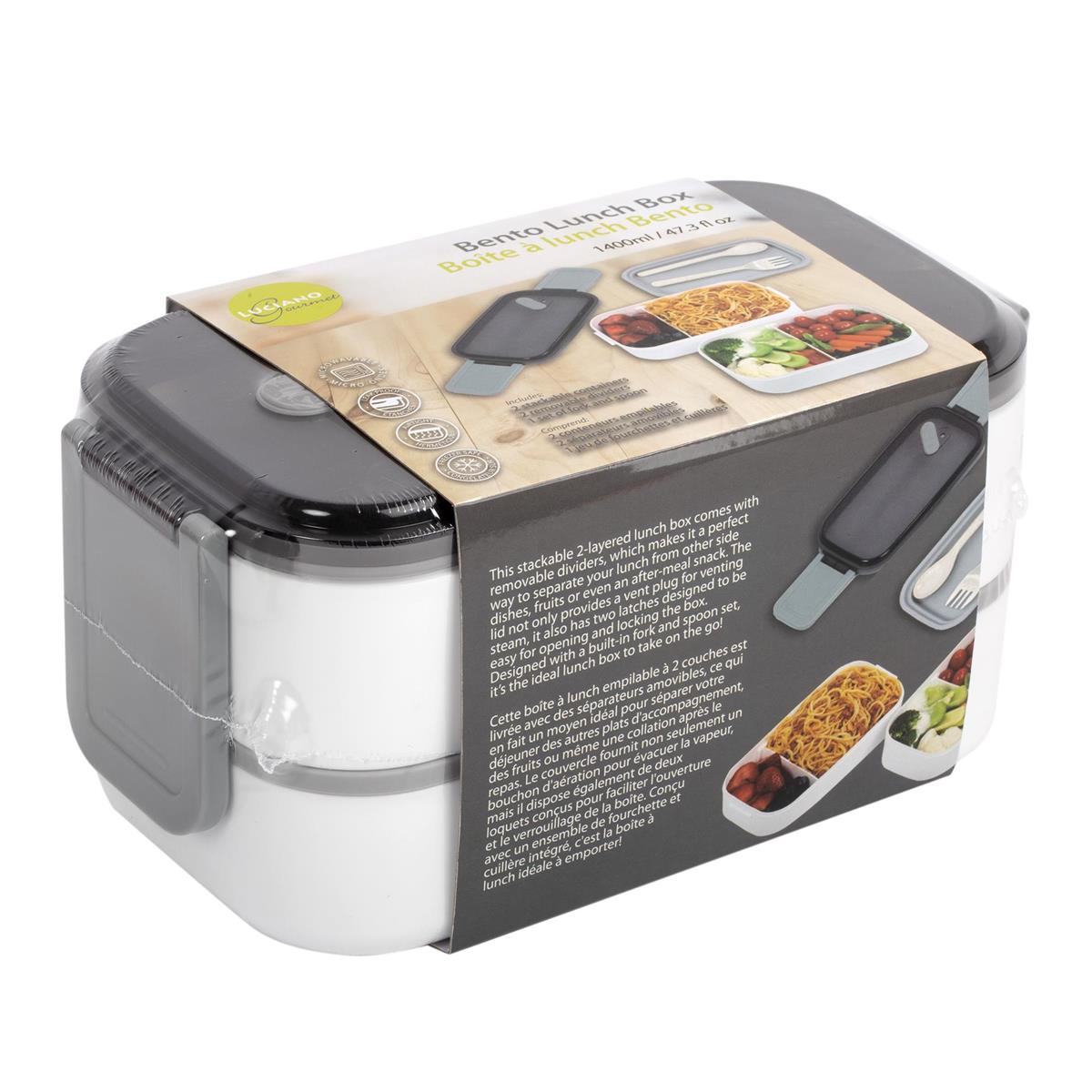 L. Gourmet Bento Lunch Box 1400ml 12.2X11.3X22cm | 70888