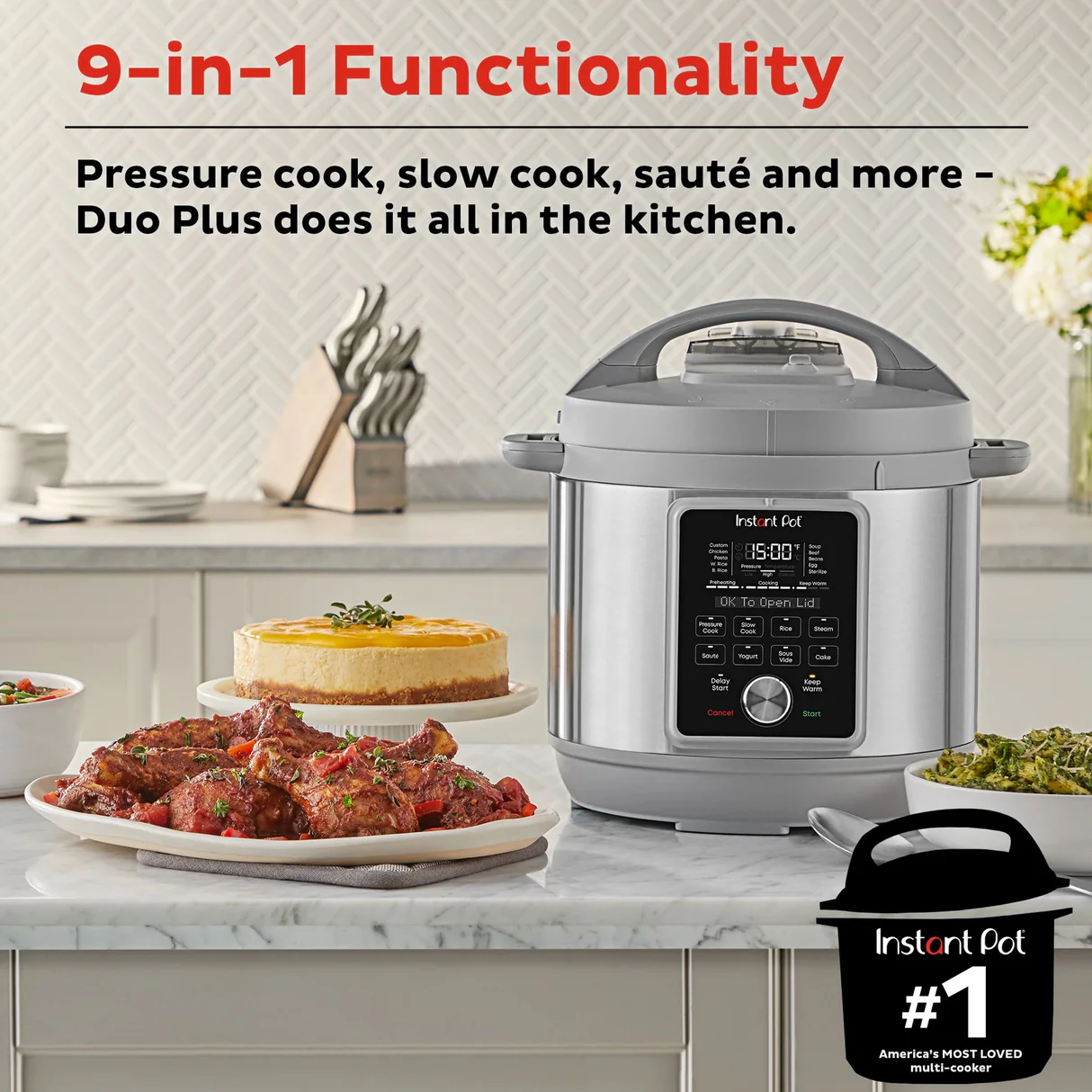 Instant Pot Next Gen Duo Plus V4 Pressure Cooker: 6.0-Qt, grey & s/s | 112-0169-01