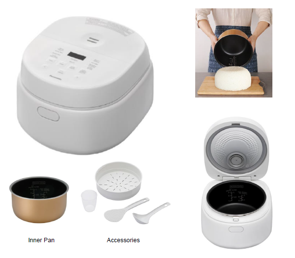 Panasonic Rice Cooker | SR-DL105 | 5-cup, multi-function, 5-layer binchotan pot