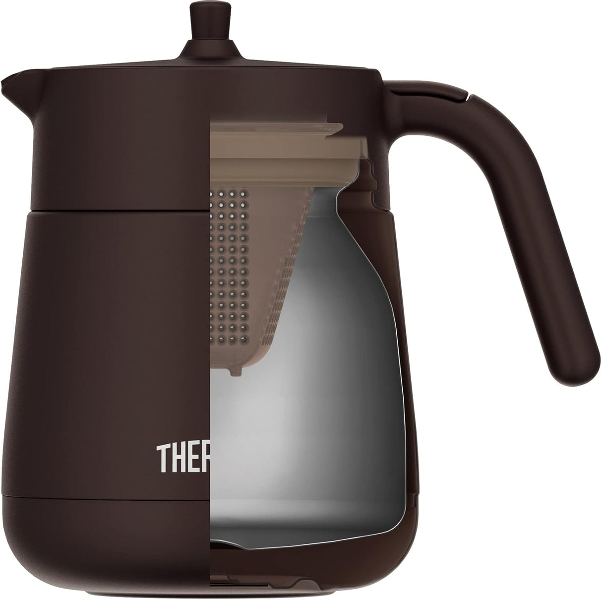 Thermos Thermal Table Jug w/ Tea Filter, 700 mL, brown | TTE-700-BR