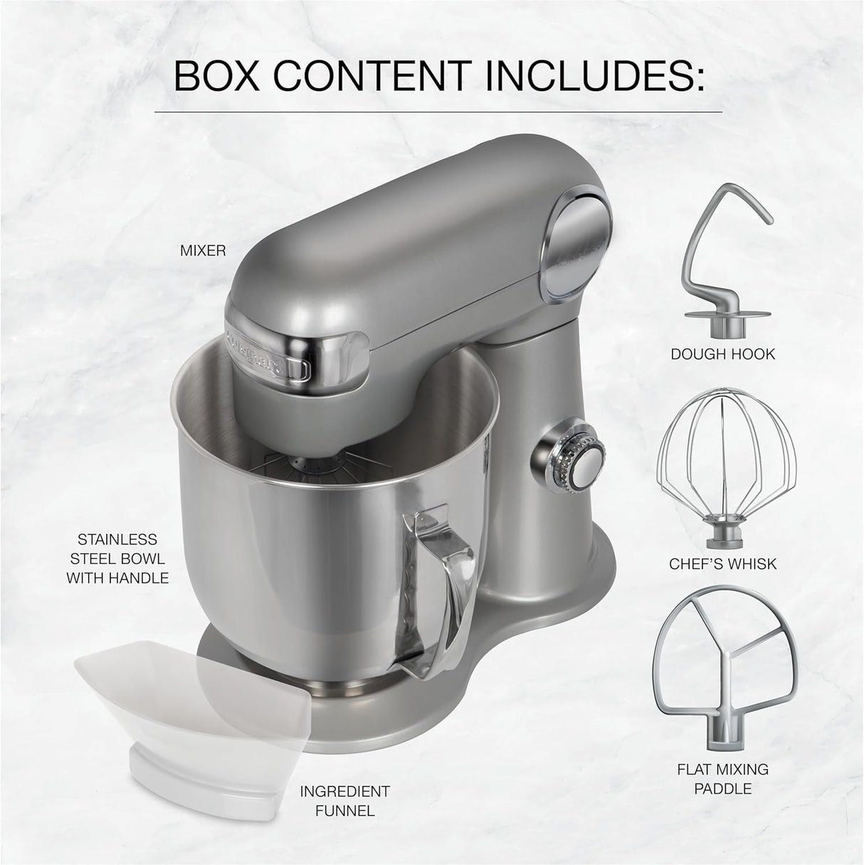 Cuisinart Stand Mixer: 6.5qt, Precision Master™, silver | SM-65BCC