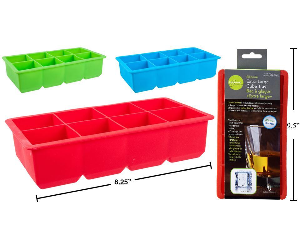 Luciano Gourmet Silicone Ice Cube Tray 2 x 4, 16.5x11.5x5.2cm | 70472