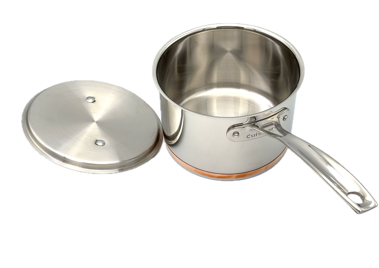 Cuisinart | 89FB193-18C | Five-ply Sauce Pan with copper band: 3-quart with Stainless Steel Lid