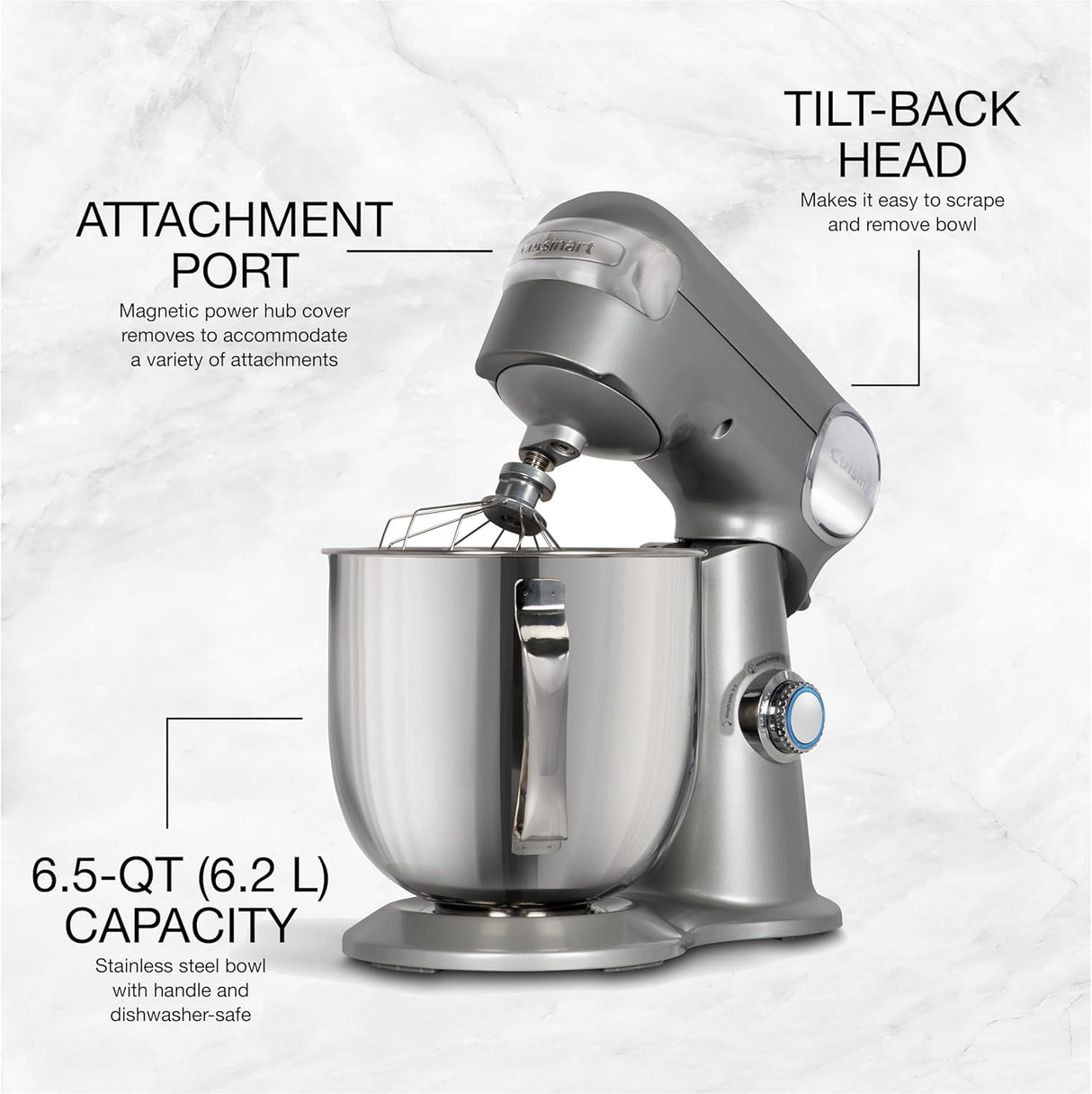 Cuisinart Stand Mixer: 6.5qt, Precision Master™, silver | SM-65BCC