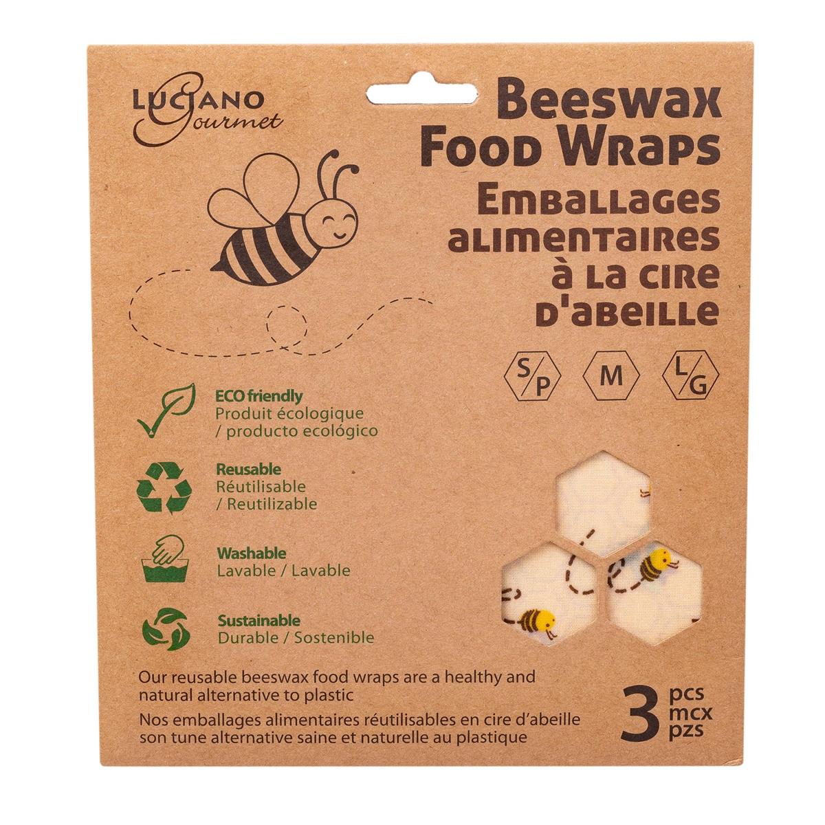 L. Gourmet Reusable Beeswax Food Wrap 3pc | 70032