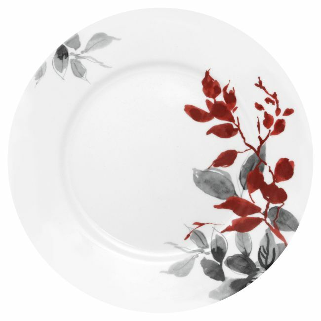 Corelle |1114358| Kyoto Leaves Round 16-pc Dinnerware Set