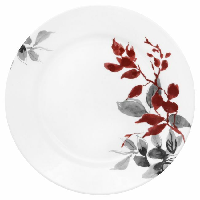 1114358| Corelle Kyoto Leaves Round 16-pc Dinnerware Set
