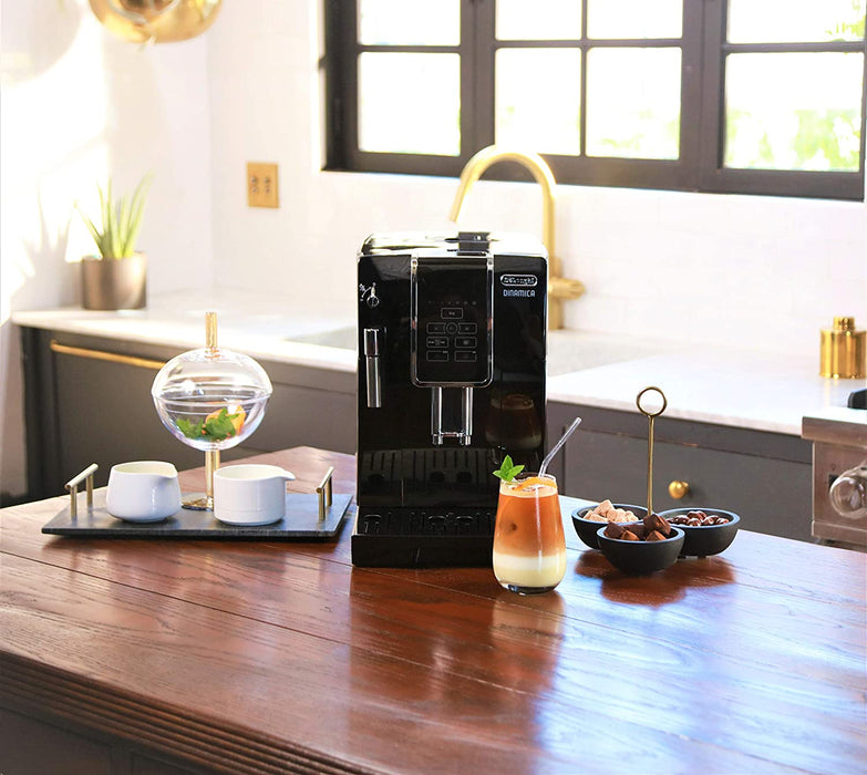 DeLonghi Dinamica Automatic Espresso Maker: with TrueBrew iced-coffee, black | ECAM35020B