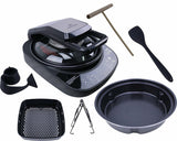 AirGO 5-in-1 Cooking System |AP360| Crepe/Naan Maker, Mini-Oven, Indoor Grill, Air Fryer, Robotic Stir Fryer