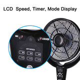 F-7508 | Optimus Louver Fan 14'' pedestal remote LED timer
