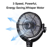 Optimus Louver Fan 14'' pedestal remote LED timer | F-7508