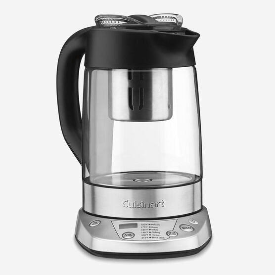 Cuisinart Tea Steeper &amp; Kettle: 1500W, 1.0L tea / 1.0L water, s/s &amp; glass body | TEA-200C